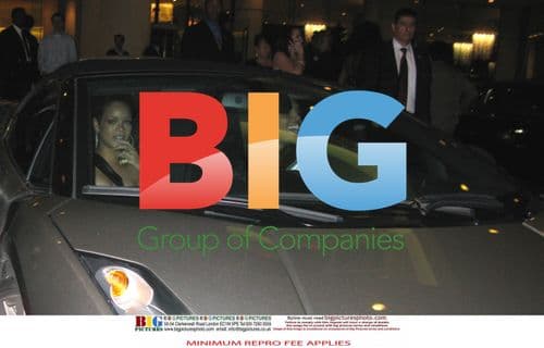 Rihanna and Chris Brown leave Clive Davis Pre-Grammy Party