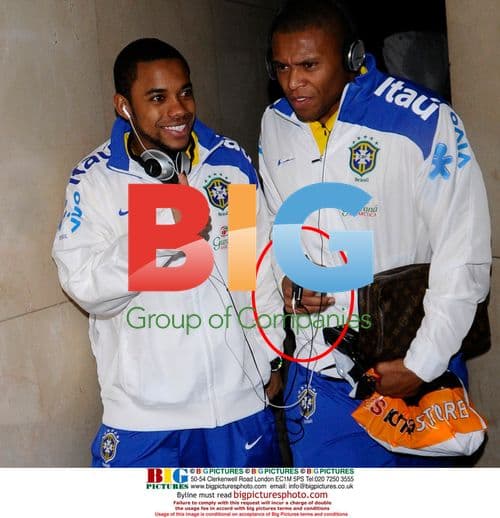 Brazil players arrive in London