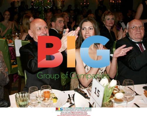 Sir Ben Kingsley and Lady Daniela at Berlin charity gala