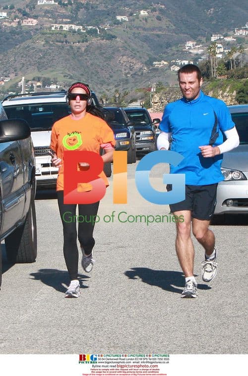 Katie Price and Peter Andre Jogging
