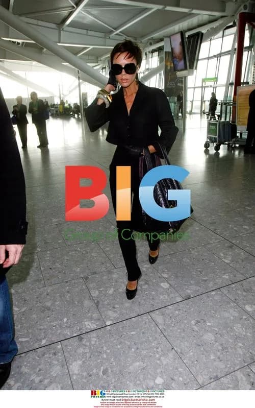Victoria Beckham departing Heathrow for Milan