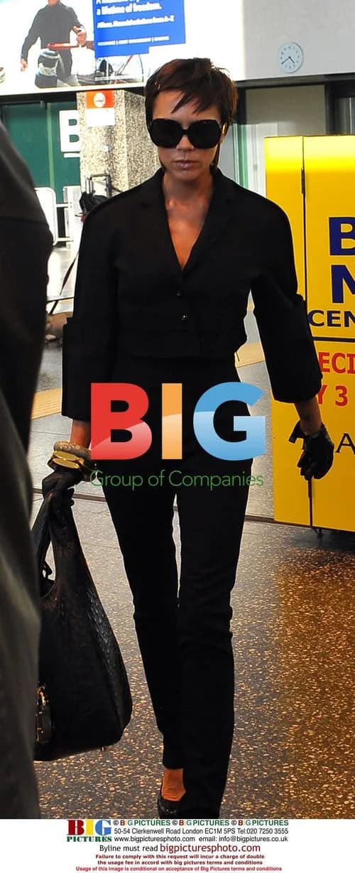 Victoria Beckham arrives at Malpensa airport, Milan