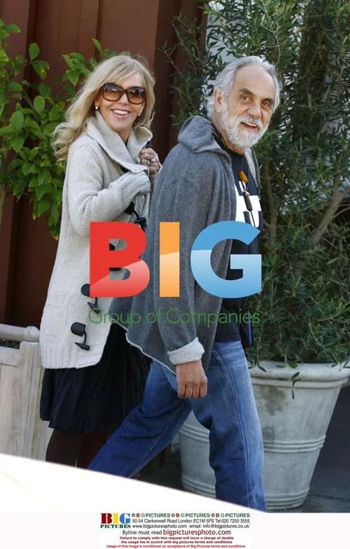 Tommy Chong with wife outside LA cafe