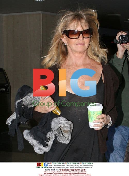 Goldie Hawn Arrives at LAX in Revealing Dress