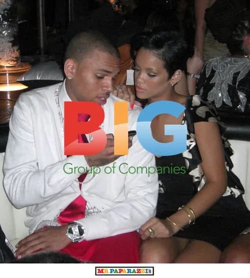 Chris Brown and Rihanna at Entertainment Weekly party