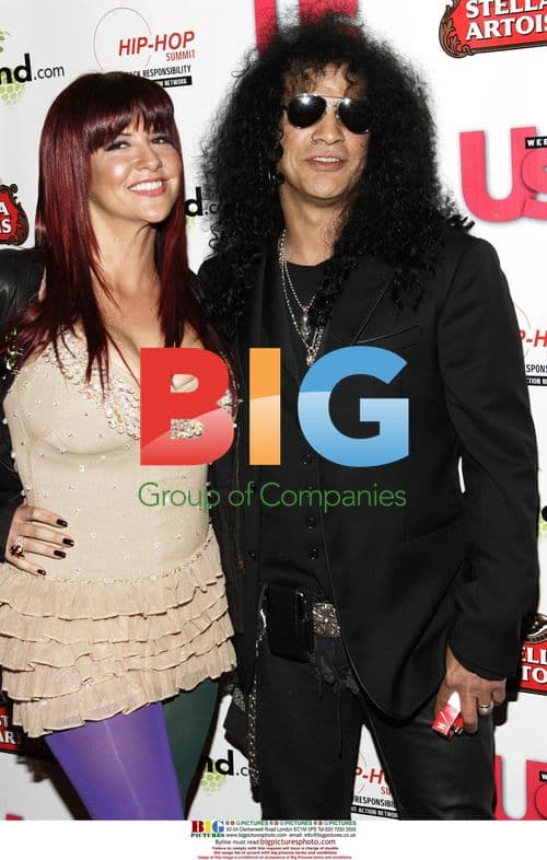 Slash and wife at Grammy party