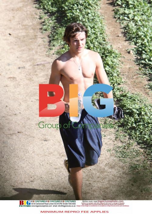 Zac Efron Hikes Shirtless