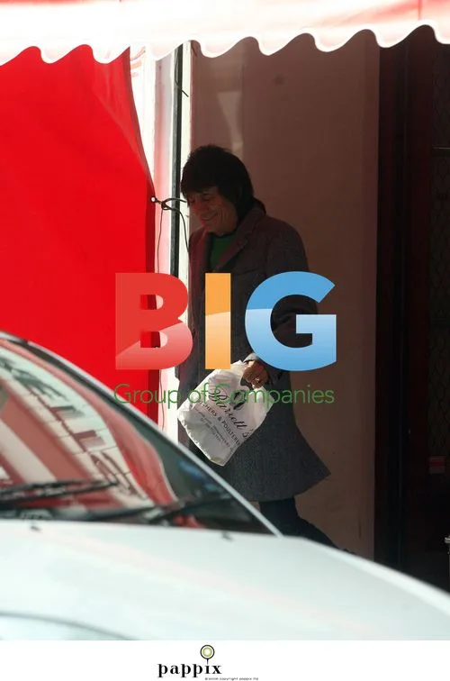 Ronnie Wood and Girlfriend Out with Puppy