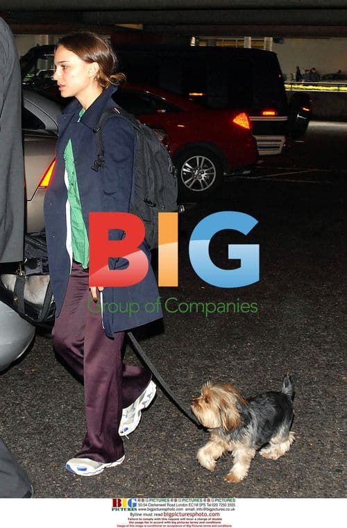 Natalie Portman hides face at LAX