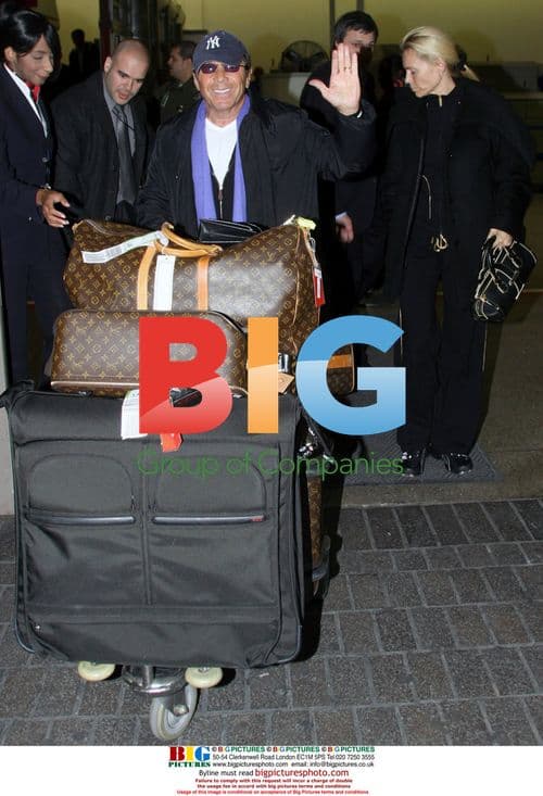 Paul Anka and wife Anna Yeager at LAX