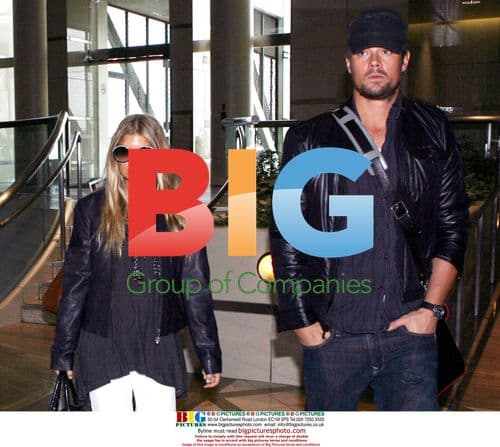 Newlyweds Fergie and Josh Depart LAX