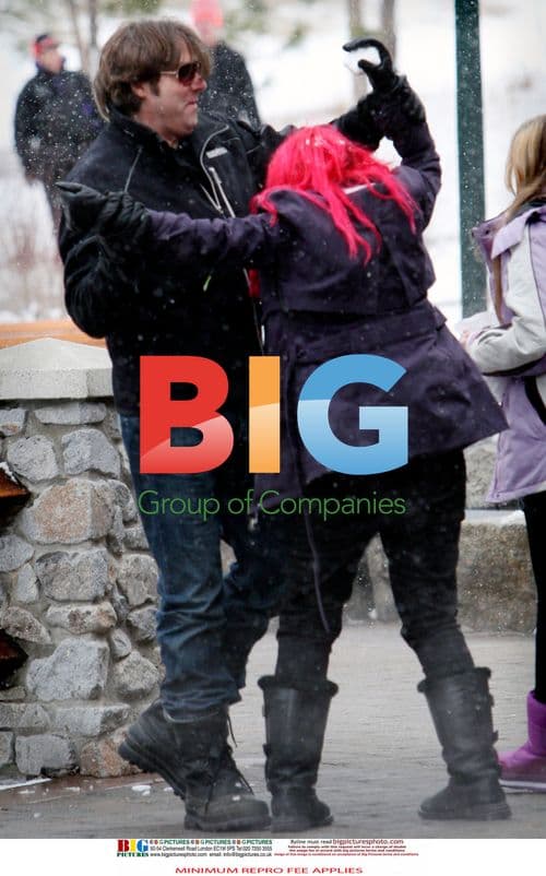 Jonathan Ross and family ski trip