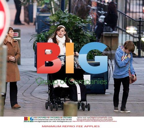 Charlotte Church with family in Cardiff Bay