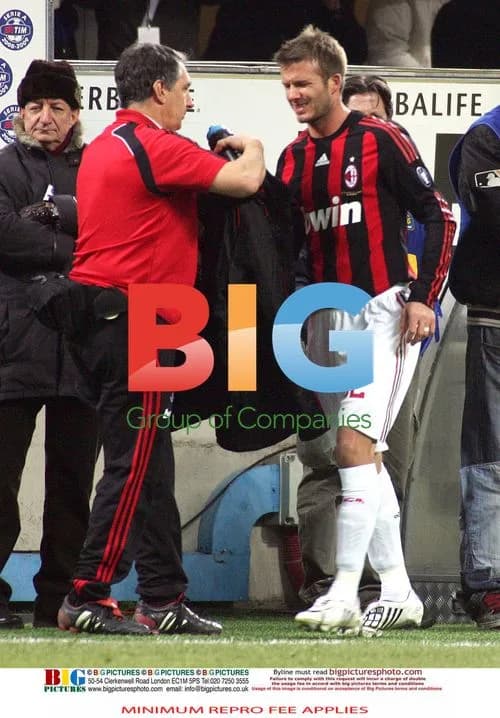 Beckham Poses After Derby Match