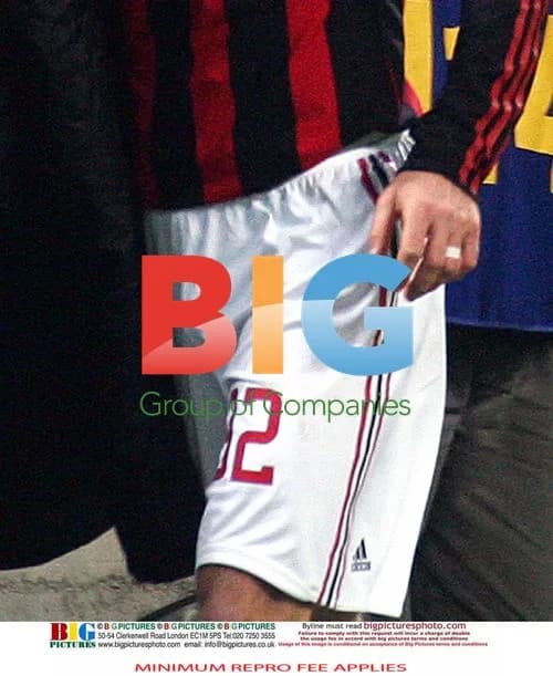 David Beckham checks golden balls after Milan derby