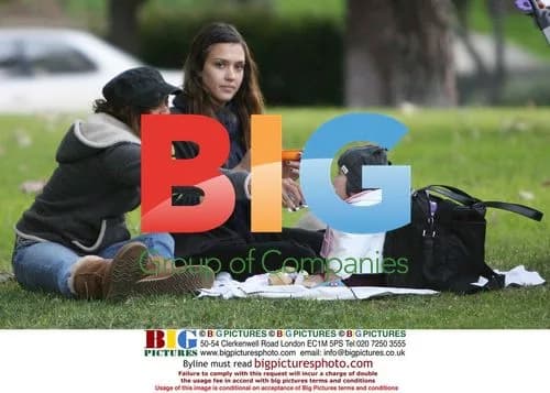 Jessica Alba and Family at Beverly Hills Park