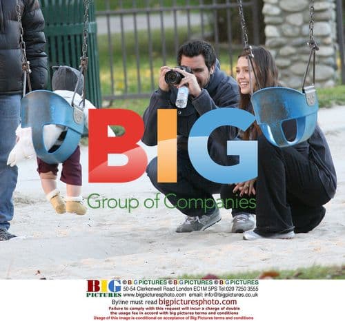 Jessica Alba and Family at Beverly Hills Park