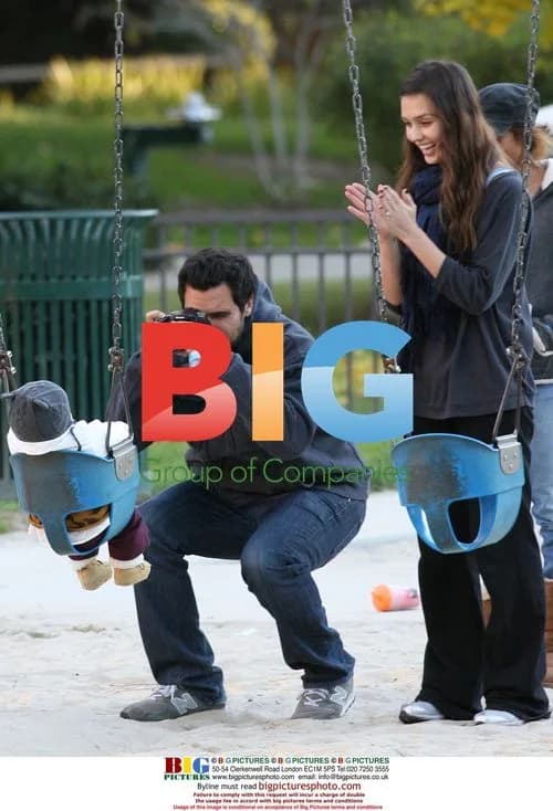 Jessica Alba and Cash Warren with baby daughter