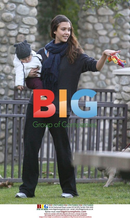 Jessica Alba and Family at Park