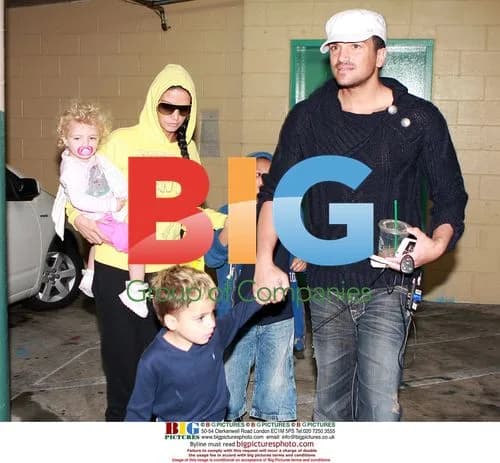 Katie Price and Peter Andre with kids in Hollywood
