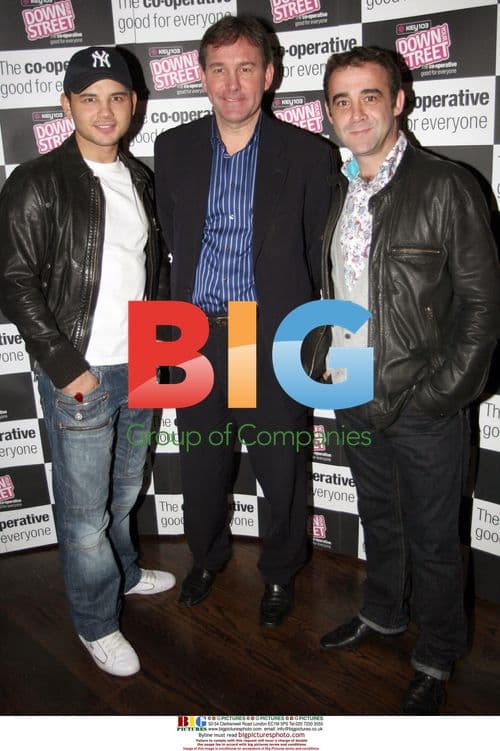 Ryan, Bryan Robson and Kevin Webb at Key 103 and Co-Operative gig