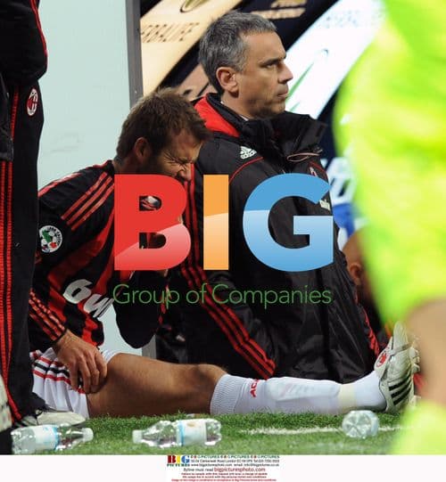 David Beckham injured in Milan derby
