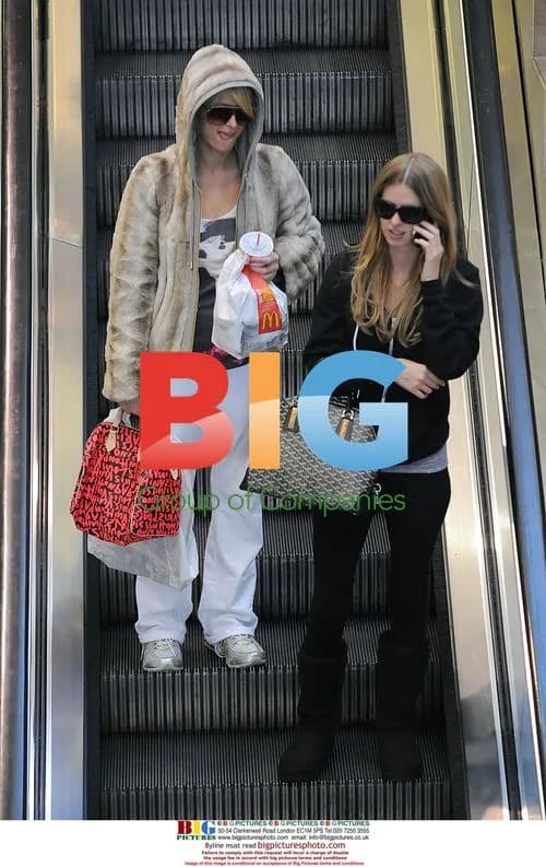 Paris and Nicky Hilton at LAX