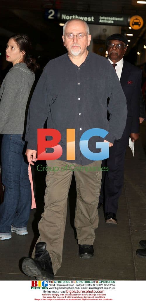 Peter Gabriel arrives at LAX Airport