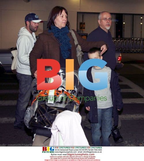 Peter Gabriel Arrives at LAX