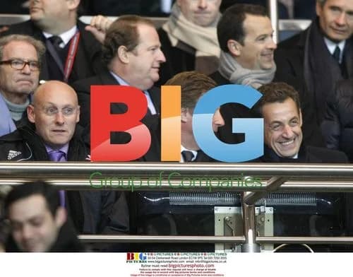 Sarkozy at PSG v Wolfsburg match