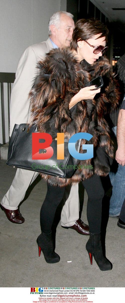 Victoria Beckham arrives at LA airport