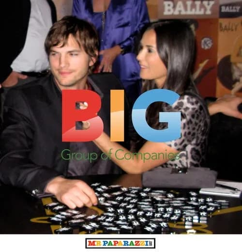 Ashton Kutcher and Demi Moore at Bally's Hollywood Domino Party