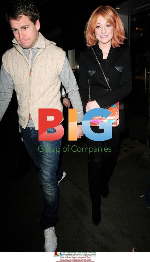 Nicola Roberts Leaving Cecconi's with Boyfriend