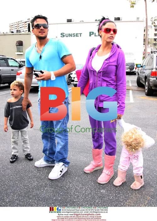 Katie Price and Peter Andre arrive at SLS Hotel