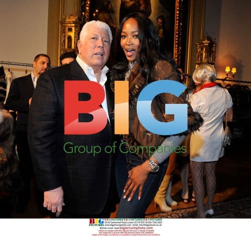 Naomi Campbell and Dennis Basso at St. Moritz event