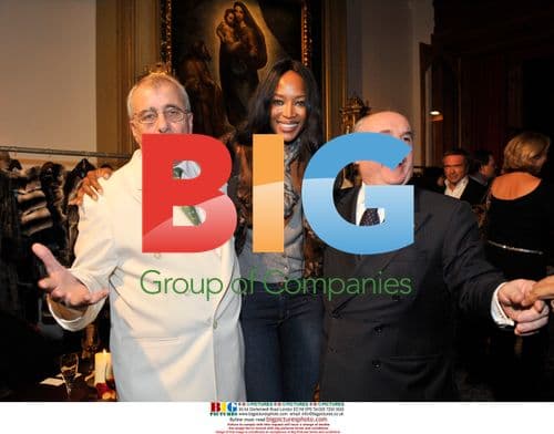 Designer Dennis Basso & Naomi Campbell in St. Moritz