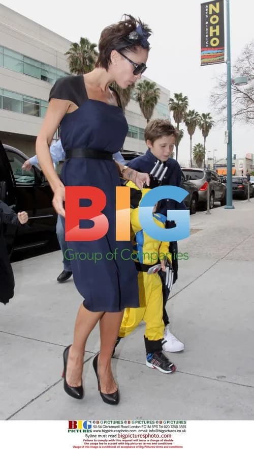 Victoria Beckham at son's martial arts party