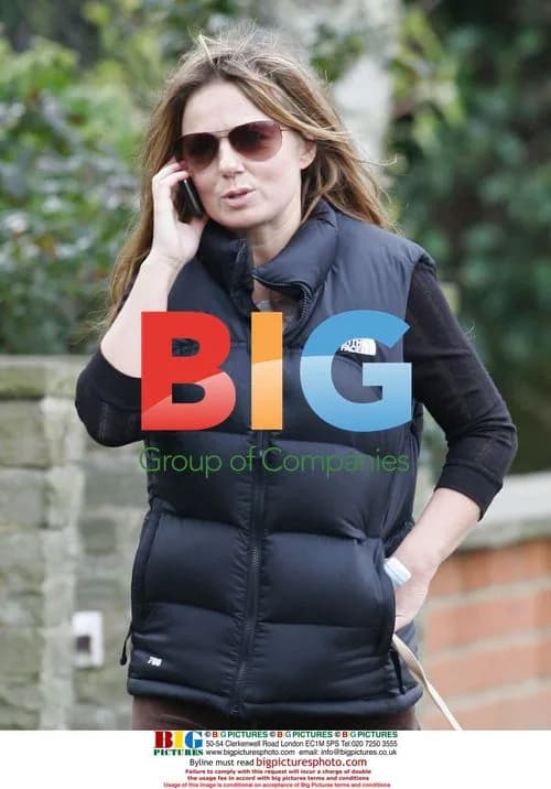 Geri Halliwell walking her dog in London