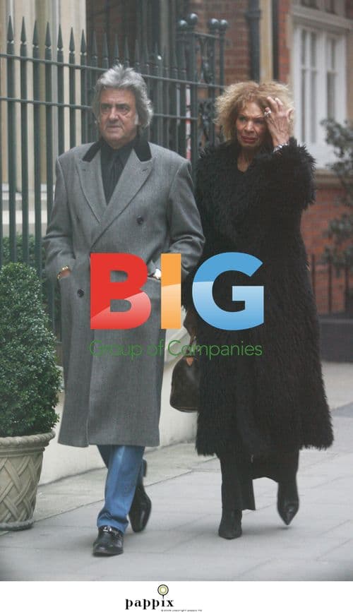 David Dickinson and wife Lorne Lesley out in London