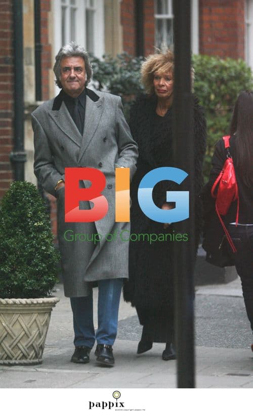 David Dickinson and wife Lorne Lesley out in London