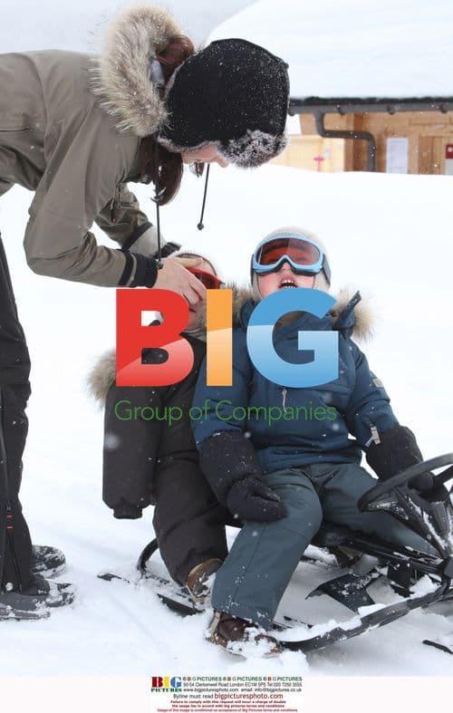 Frederik of Denmark and Family at Ski Resort