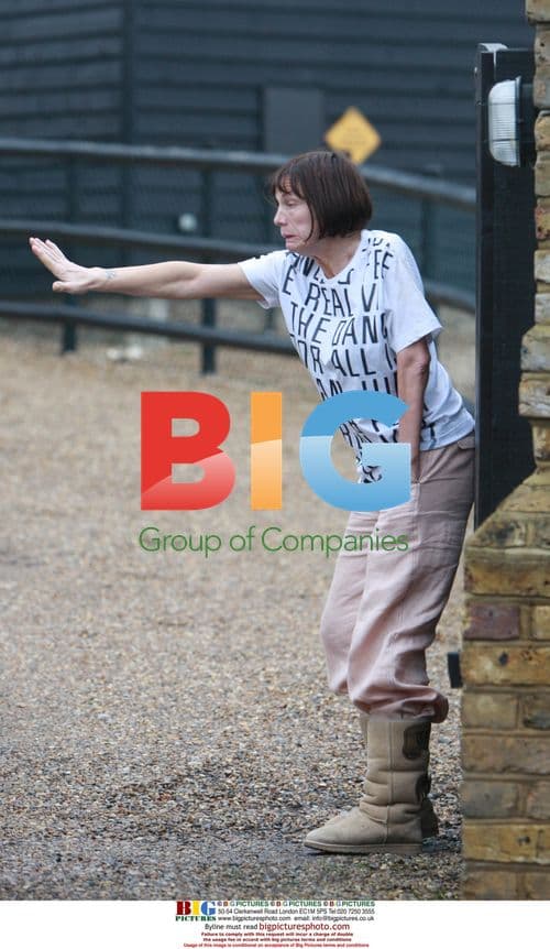 Jade Goodey's mom closes gate at UK home