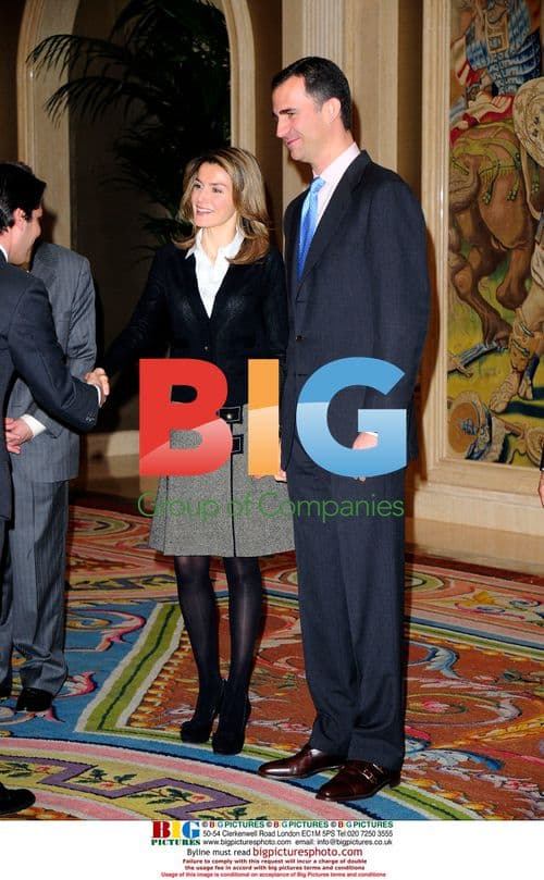 Prince and Princess of Asturias at Palace of Zarzuela