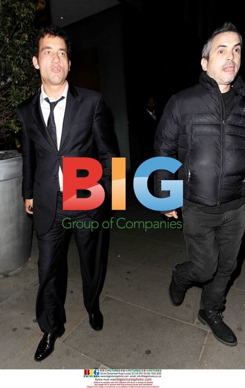 Clive Owen leaves Bungalow 8 with Alfonso Cuaron