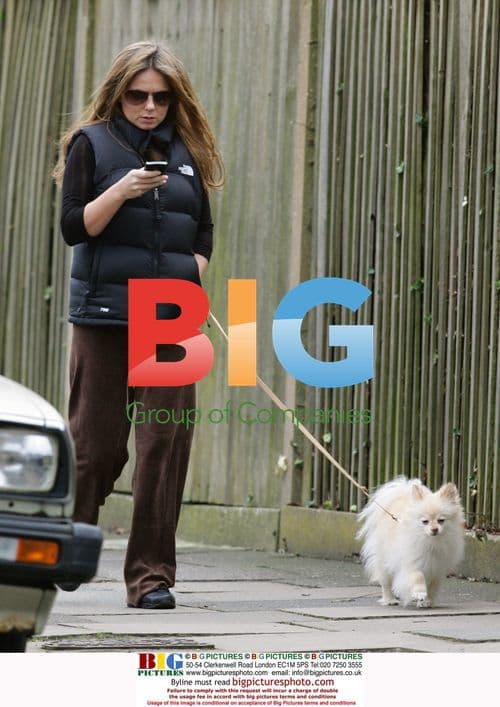 Geri Halliwell Walks Dog, Texts in London