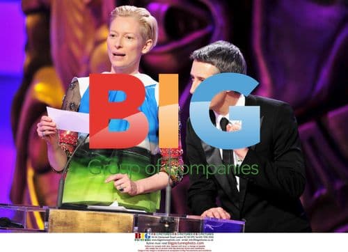 Swinton and De Caunes at Cesar Awards