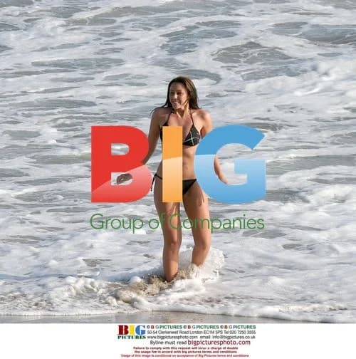Liberty X singer Michelle Heaton and boyfriend at Malibu beach