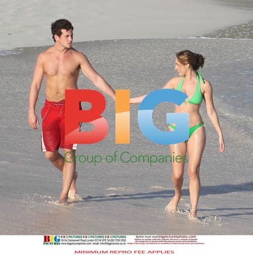 Kelly Brook and Danny Cipriani at the Beach