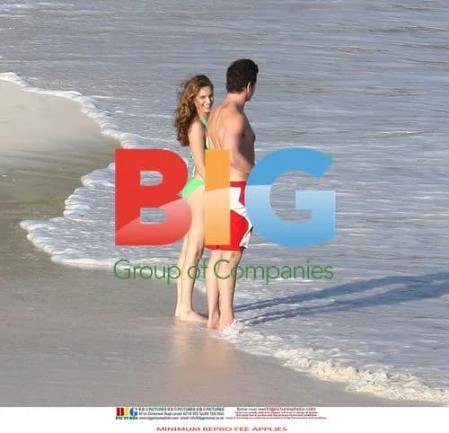 Kelly Brook and Danny Cipriani at Beach