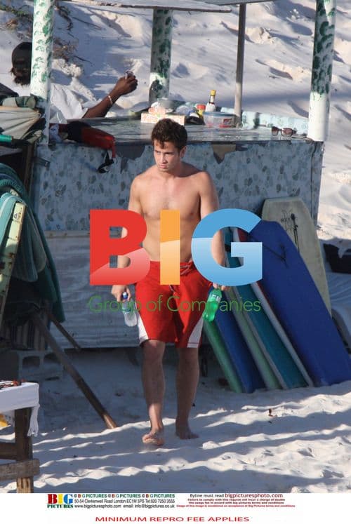 Kelly Brook and Danny Cipriani at Caribbean Beach